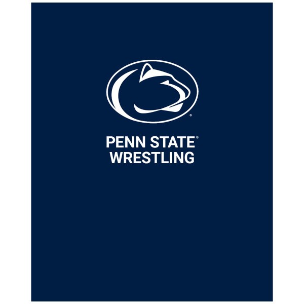 navy folder with Penn State Wrestling below Athletic Logo
